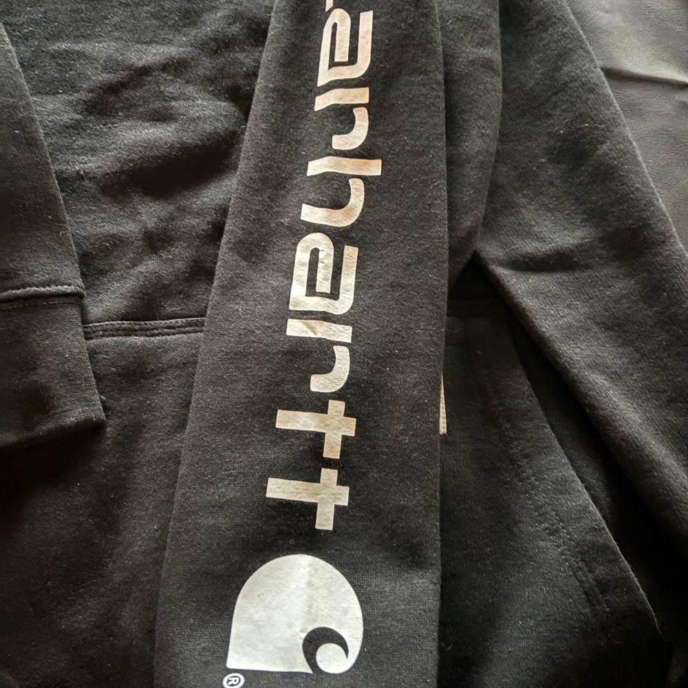 Carhartt Men's Black Hoodie with Sleeve Logo. Brand new either sex. - Picture 4 of 8